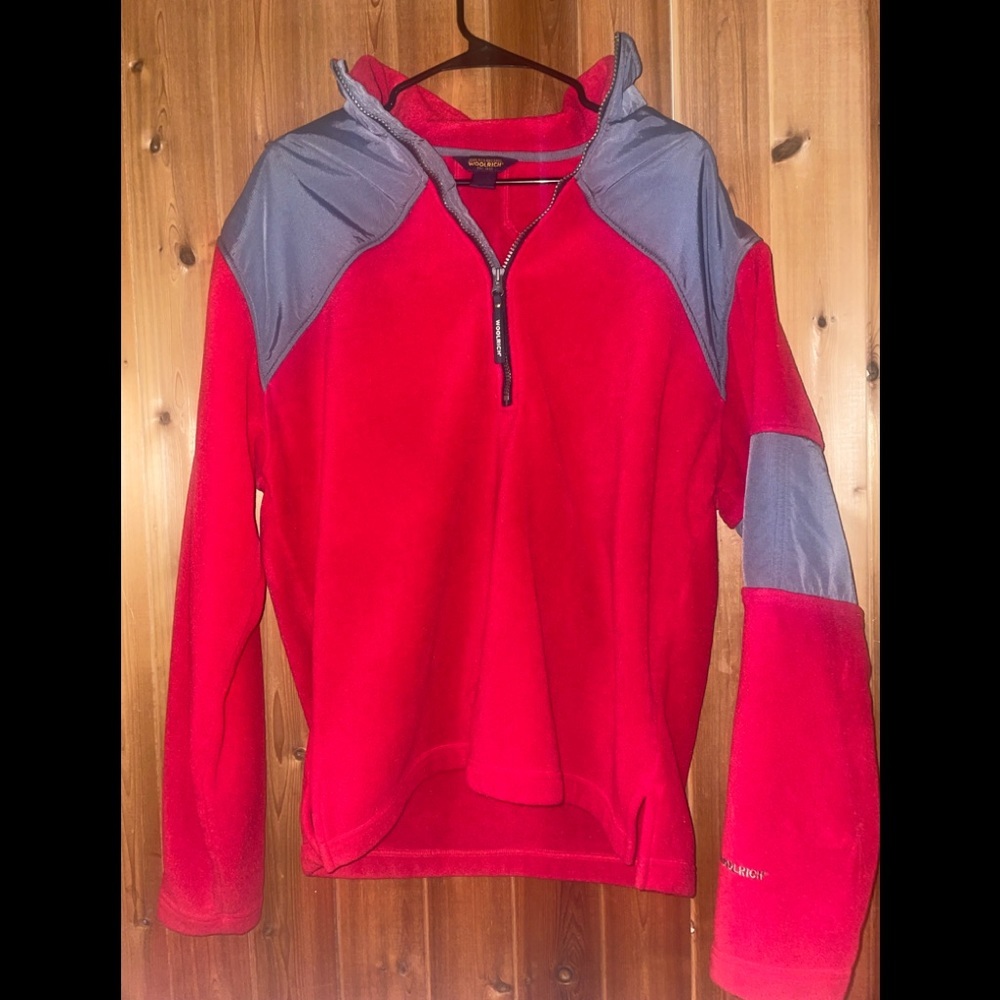 Woolrich Men’s Quarter Zip Red Pullover